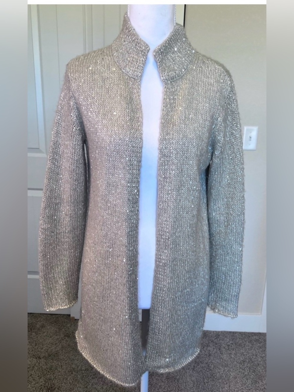 J. Jill Shimmering Sequin Cardigan Sz Small